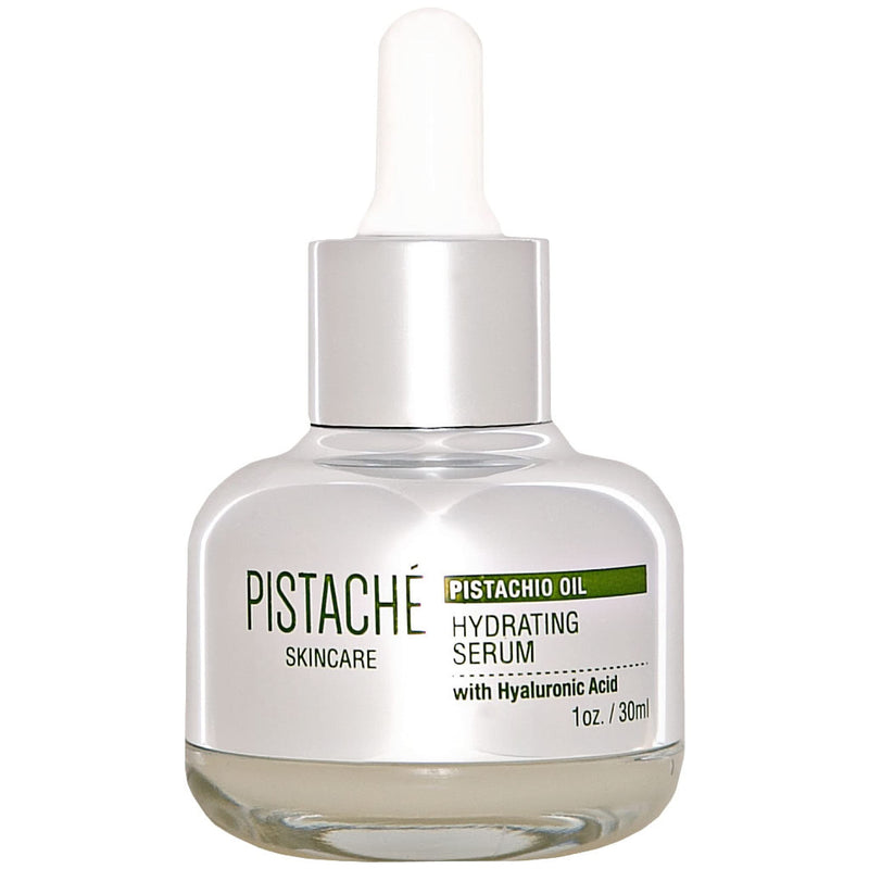 PISTACHÉ SKINCARE Hydrating Face Serum, Hyaluronic Acid Vitamin E, 1oz | Rejuvenating antioxidant oil protects against fine lines for smooth, radiant skin. Lightweight formula absorbs quickly.