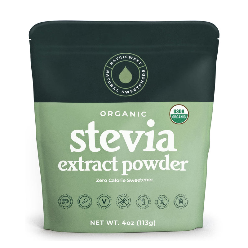 [Australia] - NatriSweet Stevia Powder, 4 oz, Pure Stevia Sweetener with No Additives, No Fillers, Zero Carbs, Zero Calorie, Organic Stevia Powder For Sugar Substitute, 300 Times Sweeter Than Sugar, 800+ Servings 