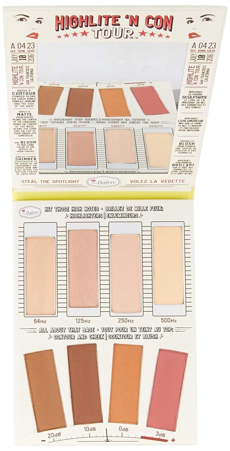 [Australia] - theBalm Highlighting & Makeup Conceal Powders 'N Contour Palette, Highlighters Shimmer, Matte, Bronzer, Blushes, Multicolor, 0.8 ounces 