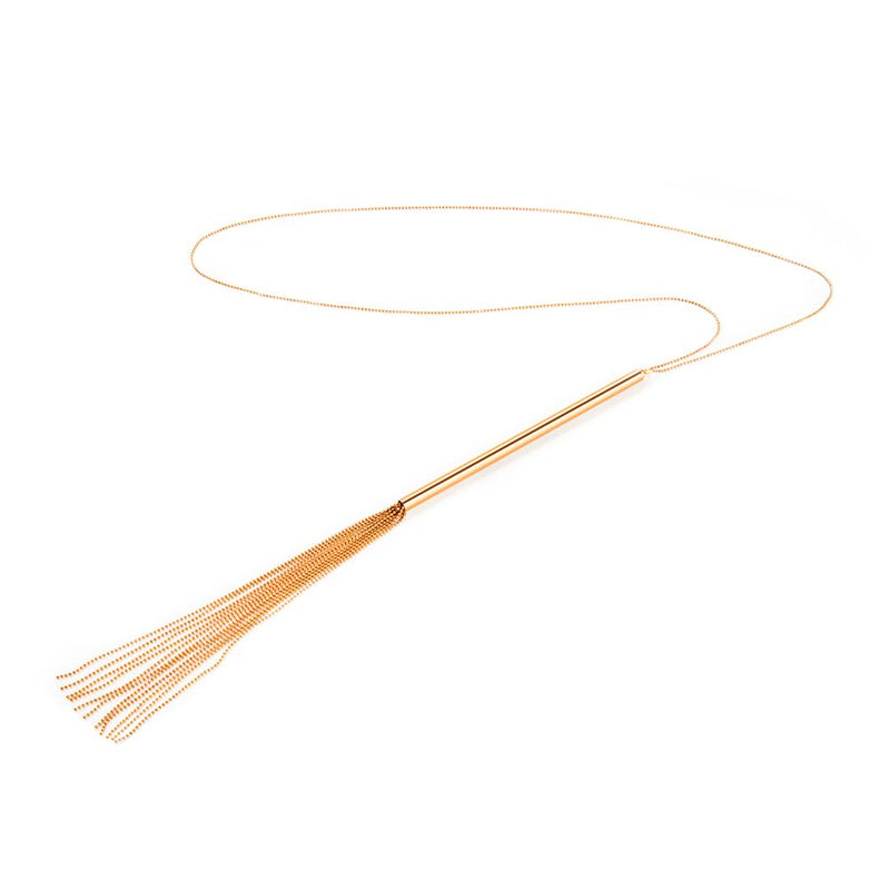 [Australia] - Magnifique Necklace Bondage Whip Golden Chain - Adjustable Jewelry for Women Necklace and Adult Whip Chain - Golden Chain Whip BDSM Statement Necklaces for Women Fashion Jewelry Gold Necklace Whip 