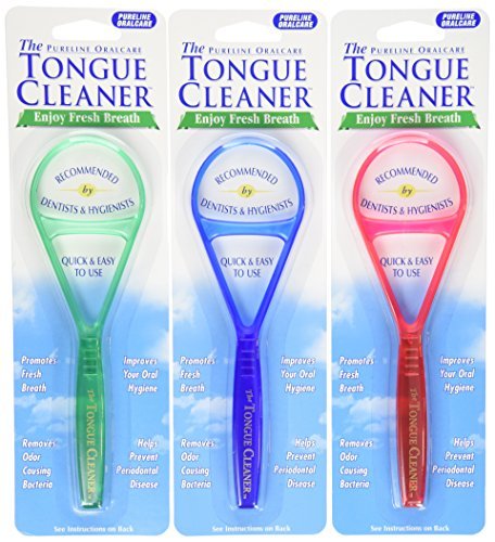 [Australia] - Pureline 3 Tongue Cleaner Scraper Oralcare Colors Vary Set Of 3 by Pureline 