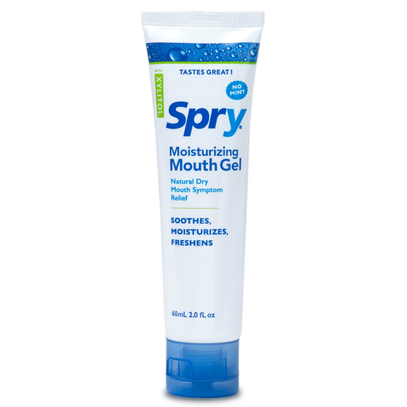 [Australia] - Spry Xylitol Dry Mouth Gel, Natural, Long Lasting Mint Free and Sugar Free Mouth Moisturizer for Dry Mouth Relief, Original Flavor, 2 oz 