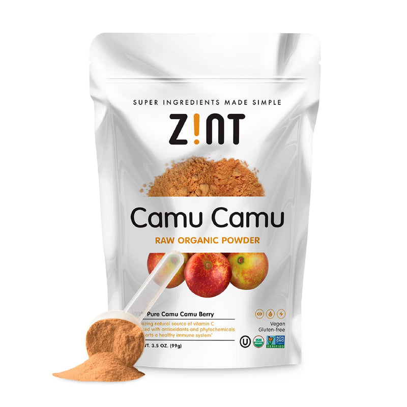 Camu Camu Powder, Natural Vitamin C by Zint: Raw Organic Antioxidant Superfood - Immune Support Booster & Anti Aging - Non GMO, Super Vitamin C Berry (3.5 oz)