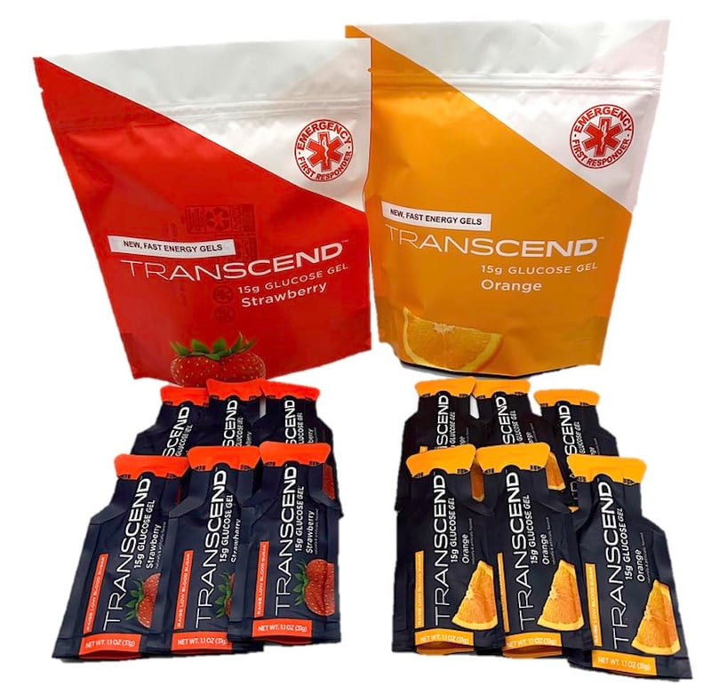 [Australia] - Transcend 15g Glucose Gel - Orange & Strawberry Assortment (12) 