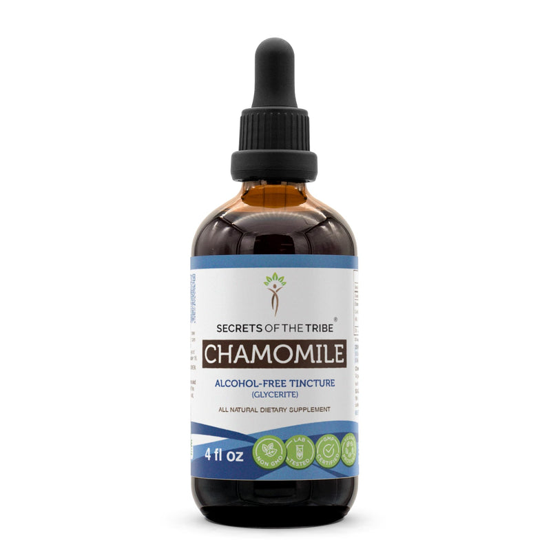 [Australia] - Secrets of the Tribe Chamomile Tincture Alcohol-Free Extract, Chamomile Matricaria Recutita Healthy Digestion/Soothing and Calming Properties 4 OZ 4 Fl Oz (Pack of 1) 