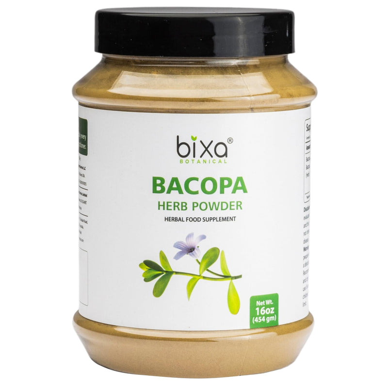 [Australia] - bixa BOTANICAL Brahmi Powder (Bacopa Monnieri/Brahmi Leaves) - 16 Oz / 1 Pound, Ideal Brain Tonic | Ayurvedic Herbal Supplement for Brain, Intelligence & Focus 1 Pound (Pack of 1) 