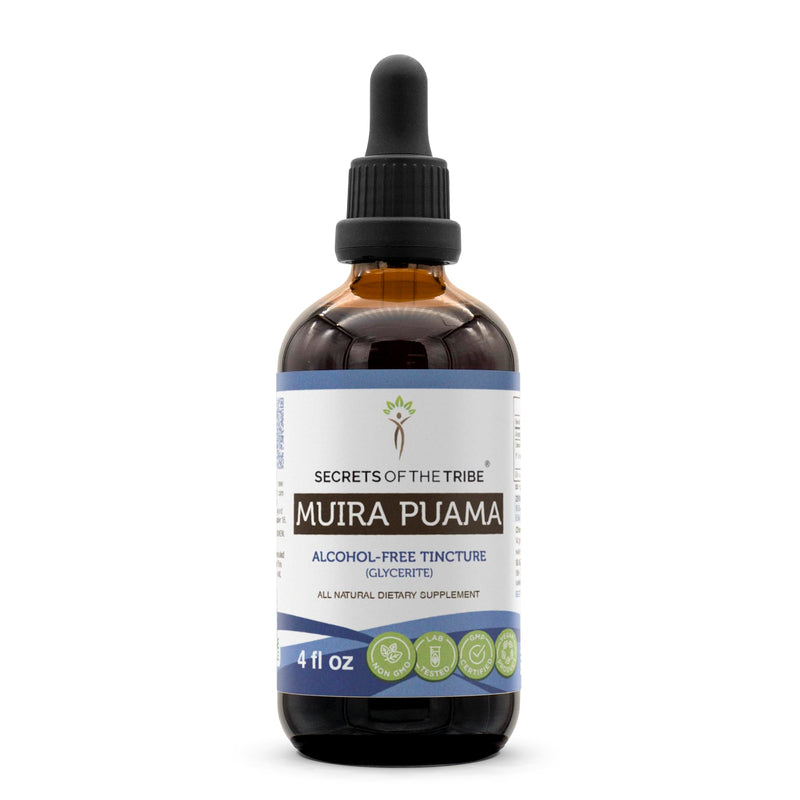 [Australia] - Secrets of the Tribe Muira Puama Tincture Alcohol-Free Liquid Extract, Muira Puama (Ptychopetalum Olacoides) Dried Bark (4 FL OZ) 4 Fl Oz (Pack of 1) 