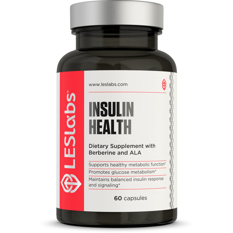 [Australia] - LES Labs Insulin Health – Metabolic Health and Support, Lipid & Carbohydrate Metabolism – Berberine, Chromium, Olive Leaf, Alpha Lipoic Acid & Vanadium – Non-GMO Supplement – 60 Capsules 