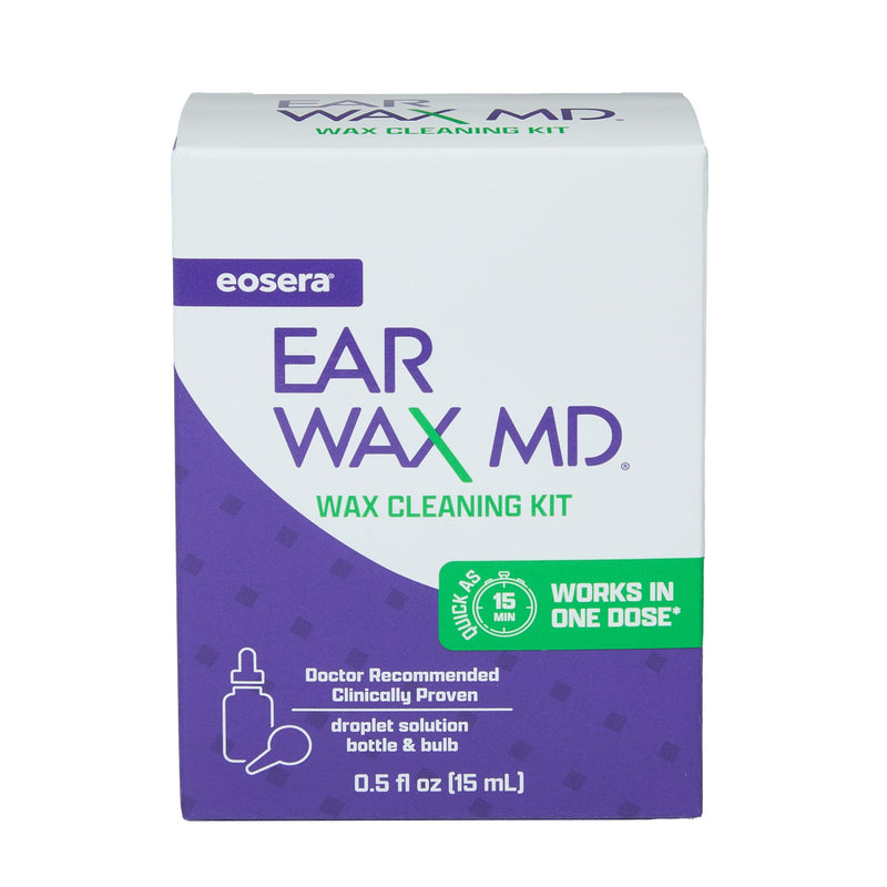 [Australia] - EOSERA Ear Wax MD Kit - Fast-Acting Ear Wax Removal Drops | Breaks Down & Dissolves Wax in Just 1 Treatment | Clinically Proven | Gentle & Safe | Includes Rinsing Bulb | 15mL 
