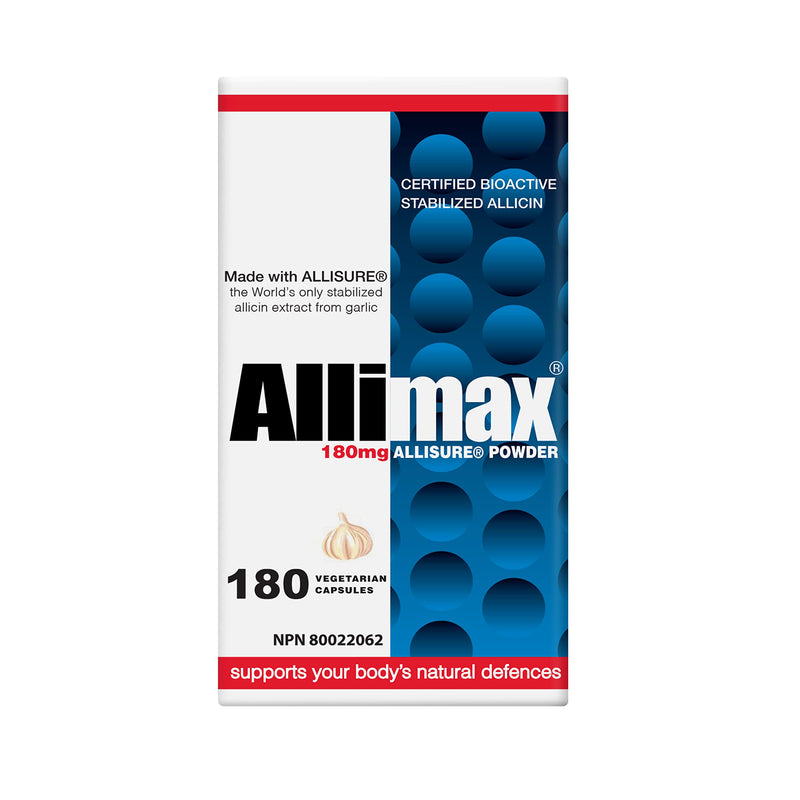 [Australia] - Allimax 180mg 180 Capsules. Supports Your Body’s Immune Function Through Natural Allicin, a Potent Organosulphur Compound Extracted from Clean and Sustainable Spanish Grown Garlic. 