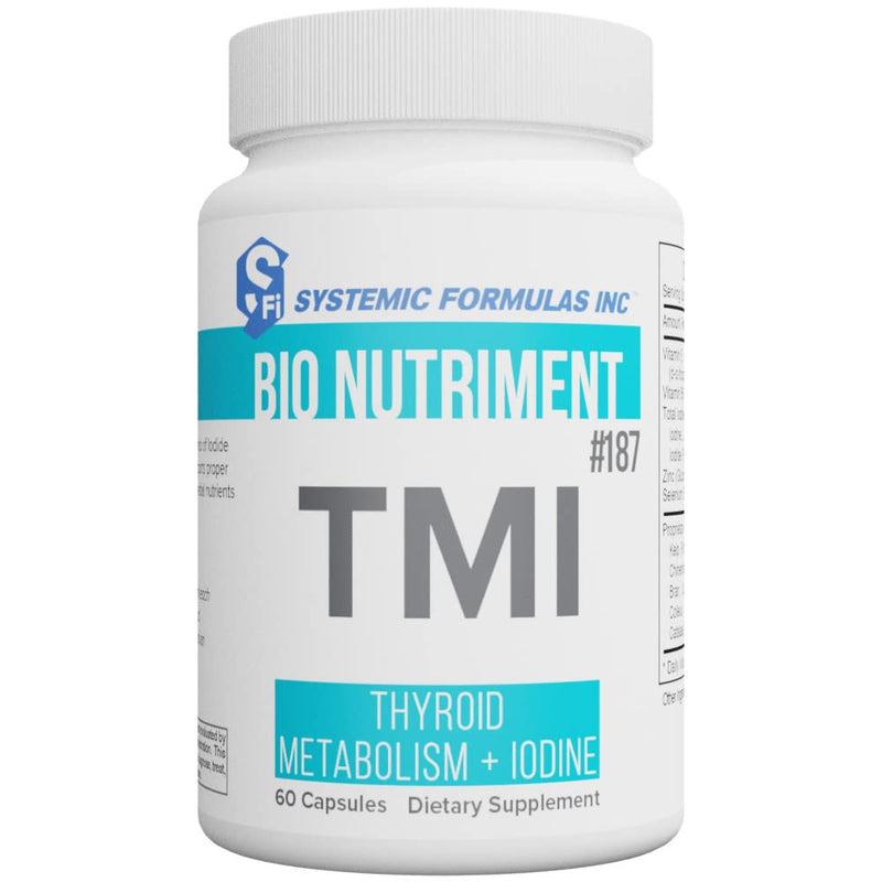 [Australia] - Systemic Formulas Bio Nutriment TMI Thyroid Metabolism + Iodine 60 Capsule #187. Iodine Supplement Thyroid Support for Women and Men Iodine Pills Kelp 
