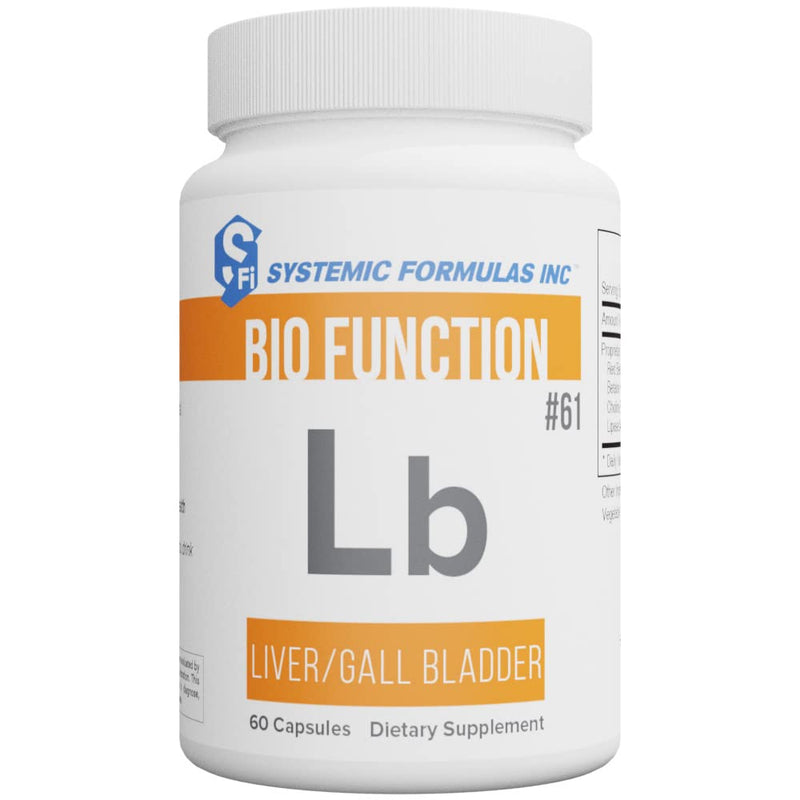 [Australia] - Systemic Formulas Lb – Liver/Gall Bladder 60 Capsules Bio Function #61. Liver + Gall Bladder Support, Portal Duct Function Supplement. Contains Red Beet Root Powder. 