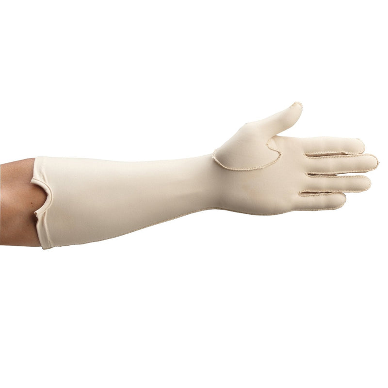 [Australia] - Rolyan Forearm Length Left Compression Glove, Full Finger Compression Sleeve to Control Edema and Swelling, Water Retention, and Vericose Veins, Covers Fingers to Forearm on Left Arm, Medium 