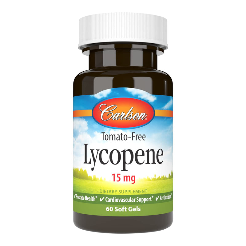 [Australia] - Carlson - Lycopene, 15 mg, Tomato-Free, Prostate Health & Circulation Support, Optimal Wellness, 60 Softgels 60 Count (Pack of 1) 