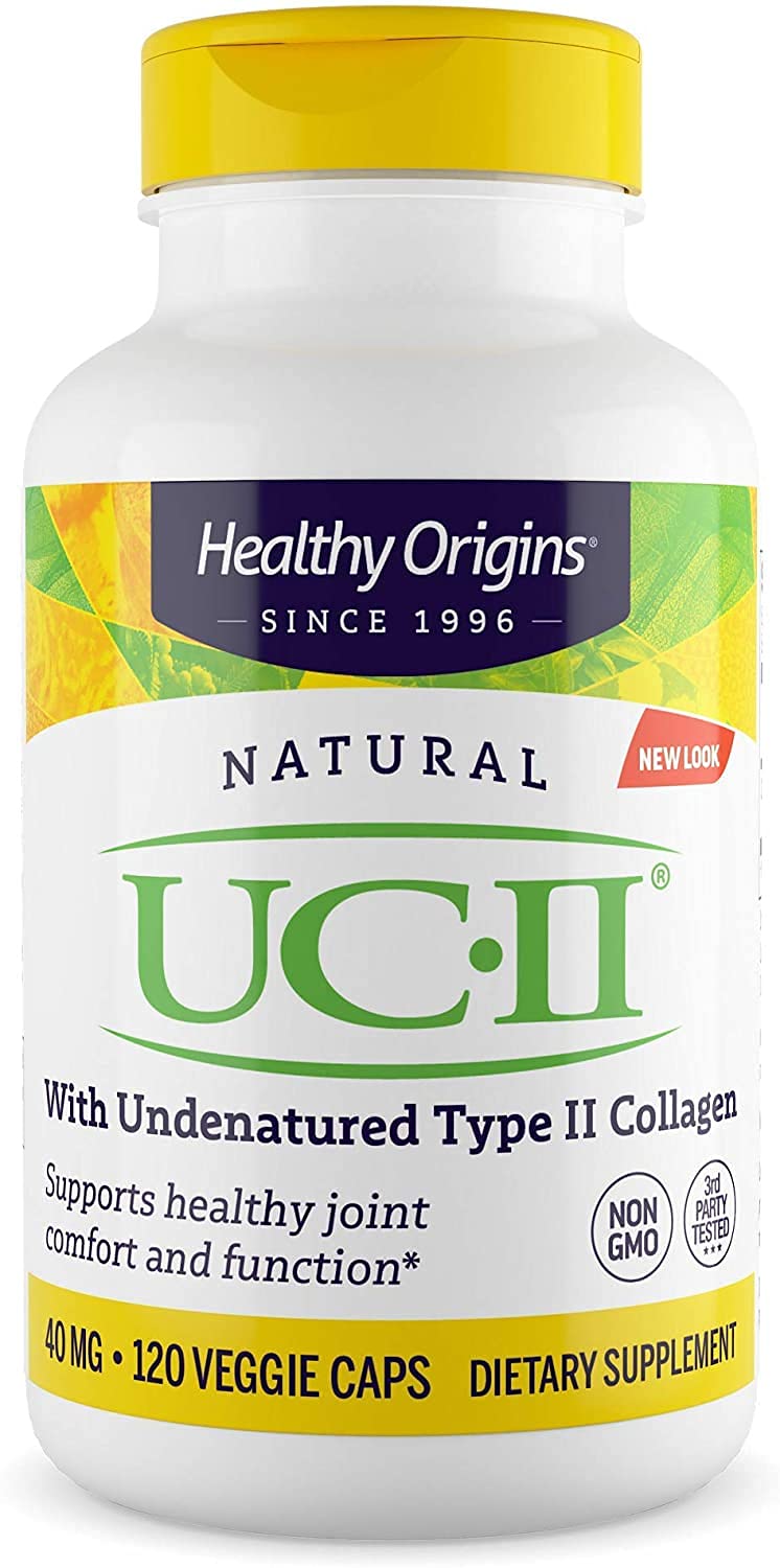 [Australia] - Healthy Origins UC-II, 40 mg - Premium Collagen Supplement for Joint Health, Mobility & Flexibility - Undenatured Type II Collagen - Gluten-Free & Non-GMO Supplement - 120 Veggie Caps 120 Count (Pack of 1) 