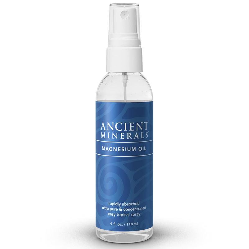 [Australia] - Ancient Minerals Magnesium Oil Spray Bottle of Pure Genuine Zechstein Magnesium Chloride - Topical Magnesium for Skin Application (4fl oz) 4 Fl Oz (Pack of 1) 
