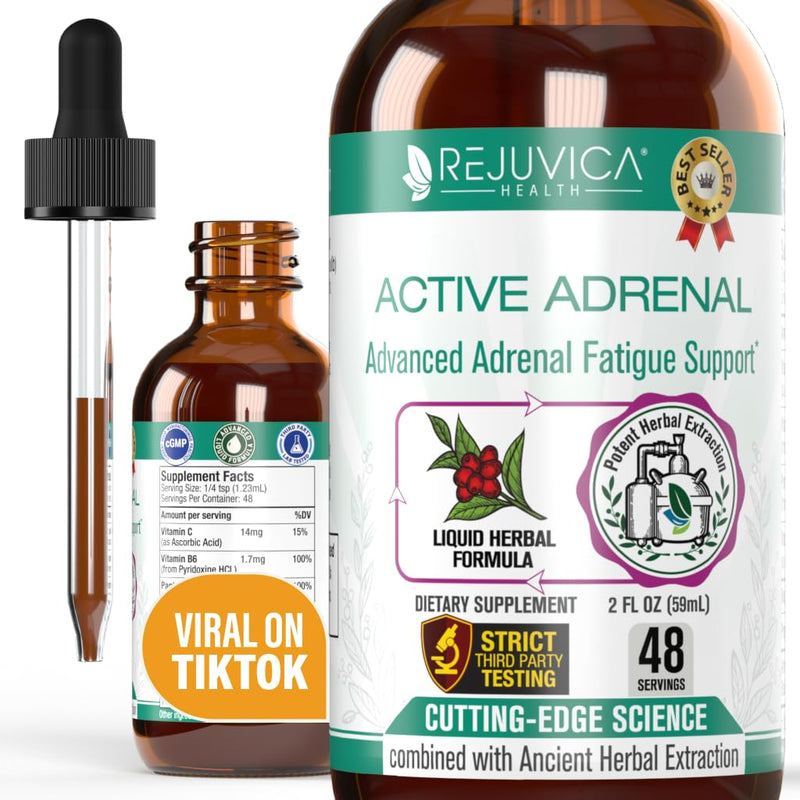 [Australia] - Active Adrenal - Advanced Adrenal Support Tincture - Liquid Delivery for Better Absorption - Ashwagandha, B-Vitamins, Magnesium and More 