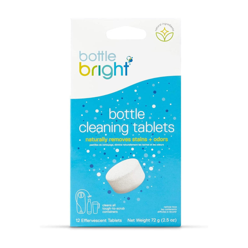 [Australia] - Bottle Bright Single Pack (12 Tablets)- Clean Stainless Steel, Thermos, Tumbler, Insulated and Reusable Water Bottles –Cleaning Tablets are Easy and Safe to Use 12 Count (Pack of 1) 