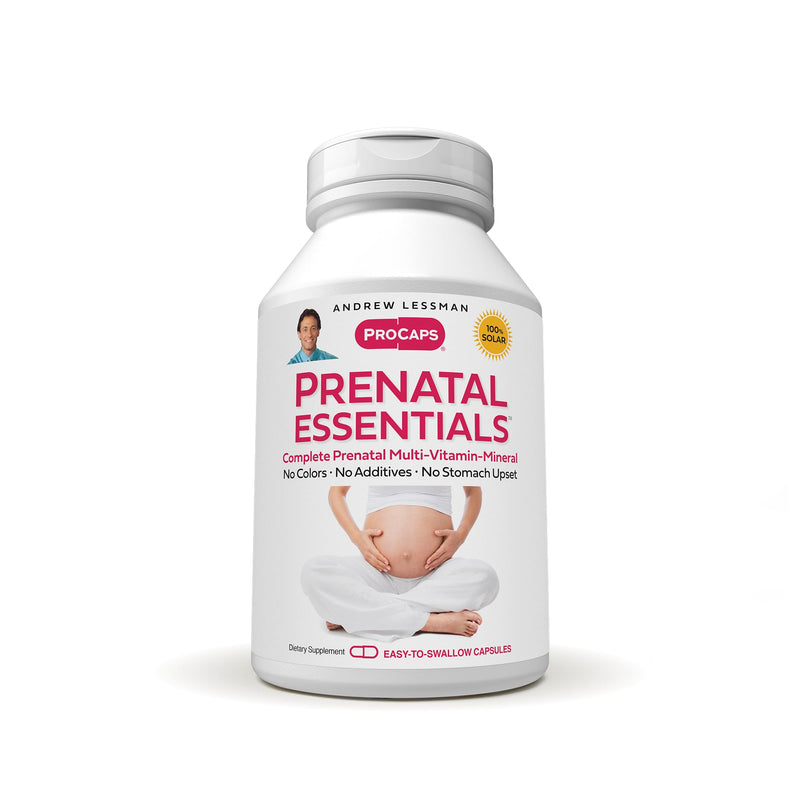ANDREW LESSMAN Prenatal Essentials 180 Capsules - Complete Prenatal Vitamins for Women, No Additives, Nutrients for Womens Pregnancy, Postnatal-Folate Prenatal with Iron | Comprehensive prenatal vitamins with methylfolate and key nutrients to support m...