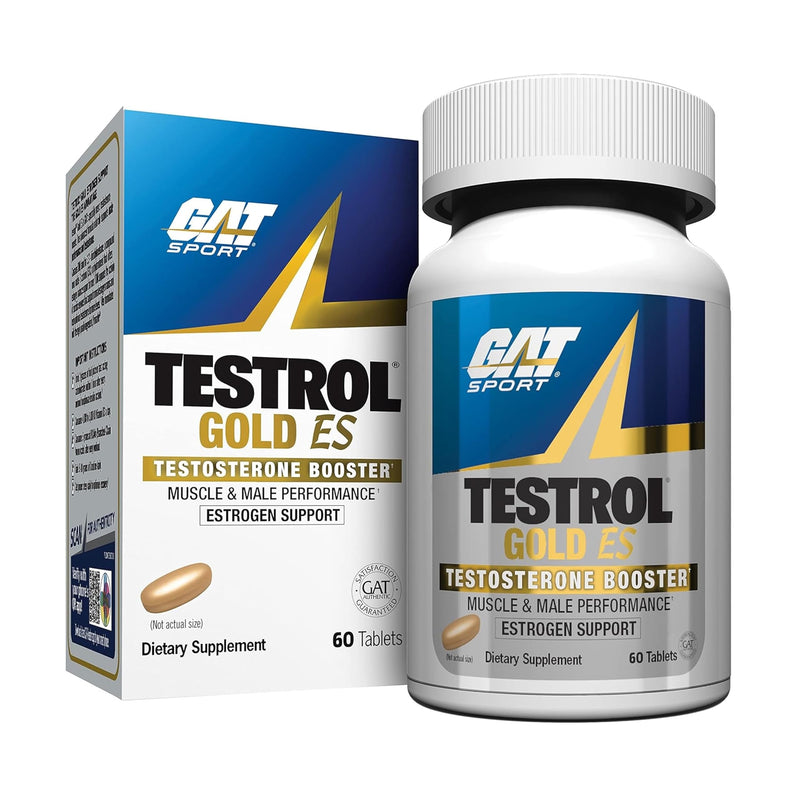 GAT SPORT TESTROL Gold ES, 60 Tablets (30 Servings) | Men's Health Supplement, Supports Hormone Balance between Estrogen & Testosterone*
