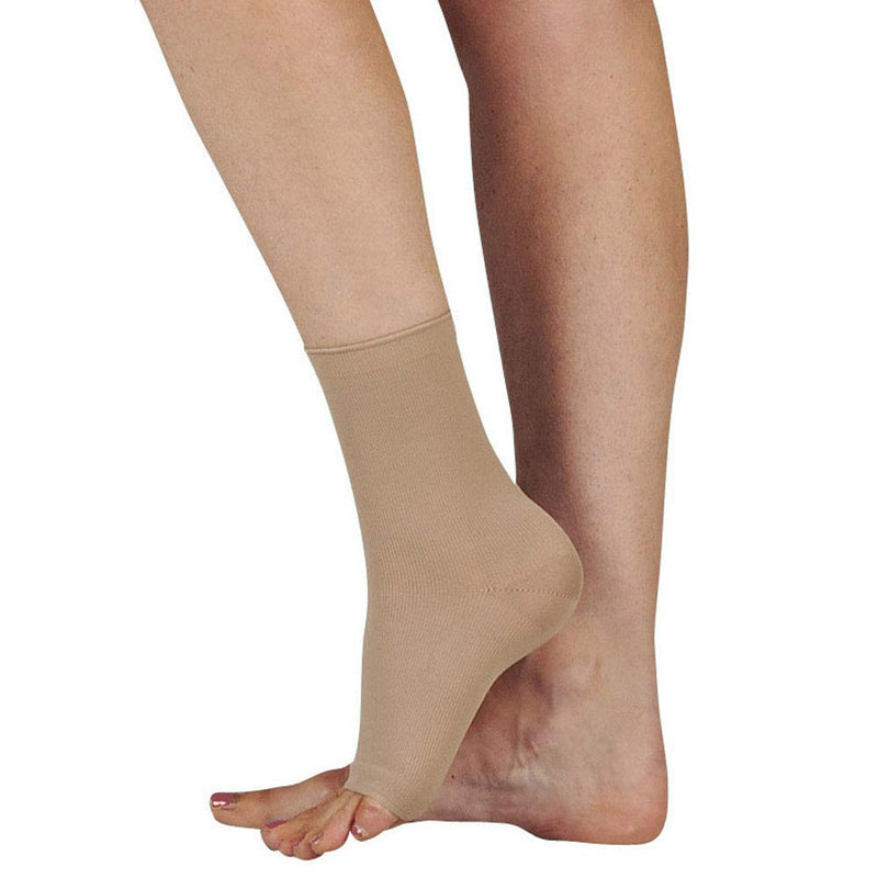 Juzo Basic Anklet Wrap 20-30 mmHg Black & Beige, Unisex Large