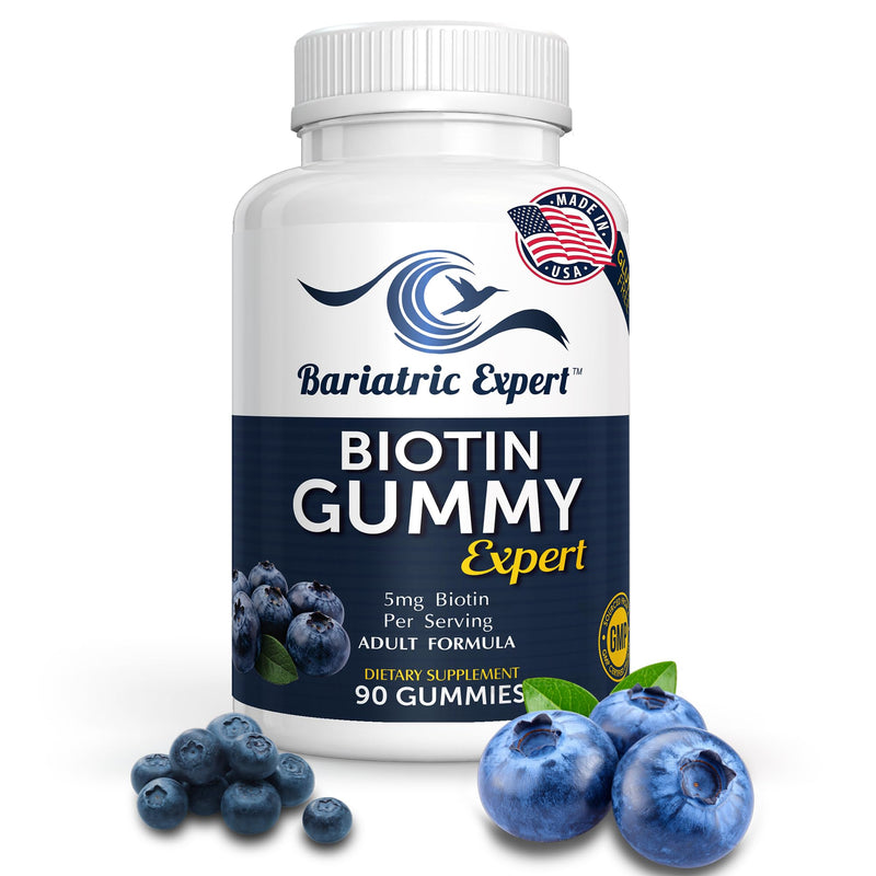 Bariatric Expert Biotin Vitamin – Fast-Melting Dietary Supplement for Adults Post Bariatric Surgery, 90 Count