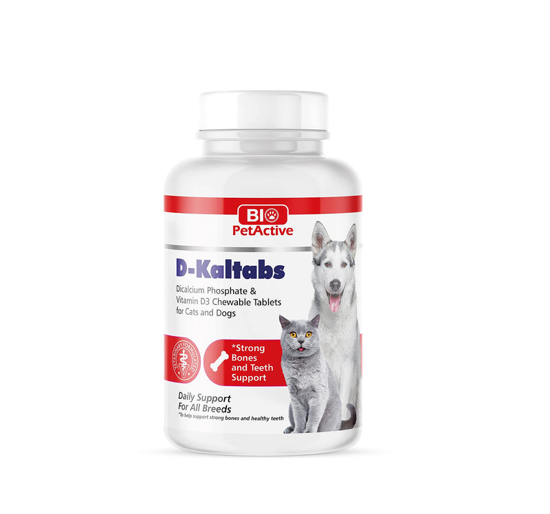 D-Kaltabs Phosphorus, Calcium Vitamin D3 Supplement for Dogs & Cats, Prenatal Pet Vitamins, Daily Pet-Tabs, Strong Nail, Teeth Support, 84 Chewable Tablets 84 Chewable Tablets D-Kaltabs - PawsPlanet Australia