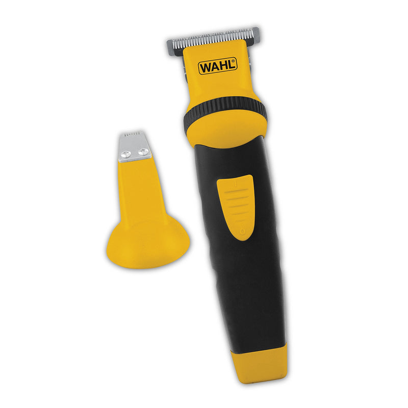 [Australia] - Wahl Lifeproof Rechargeable Trimmer No.09953-1601 for Beards/Mustache/Goatee with Self Sharpening Blades, 1.05 Pound Black 19 Piece Set 
