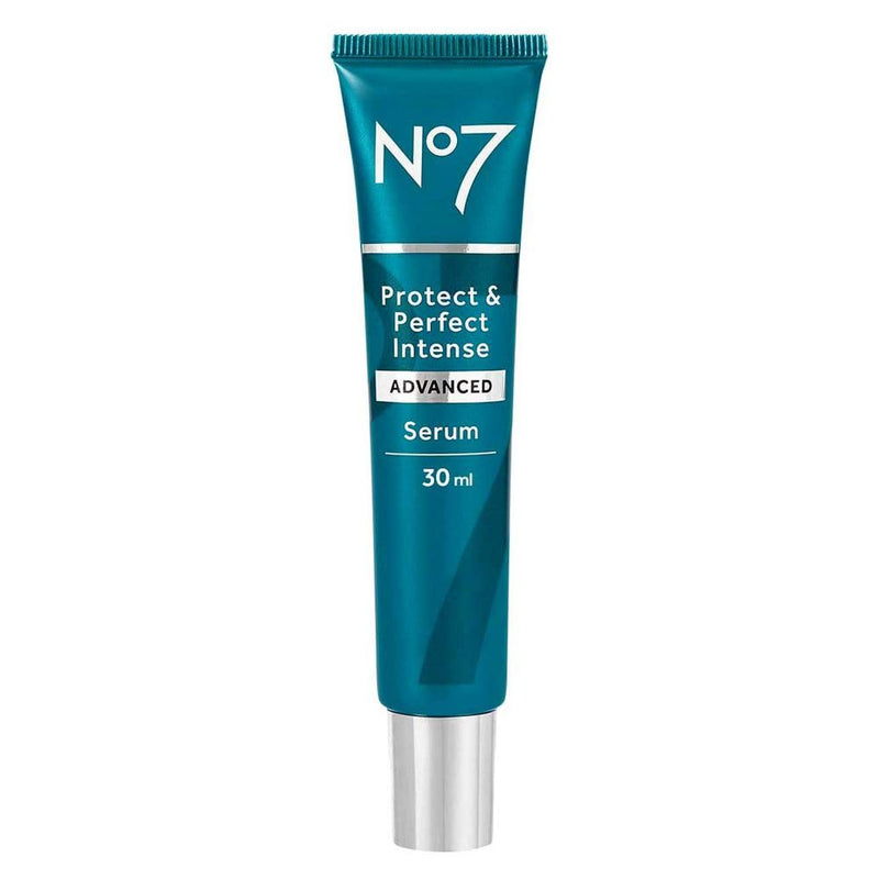 No7 Protect & Perfect Intense Advanced Serum - Rice Protein & Alfalfa Complex for Fine Lines and Wrinkles - Anti Aging Facial Serum with Matrix 3000+ Technology (30 ml)
