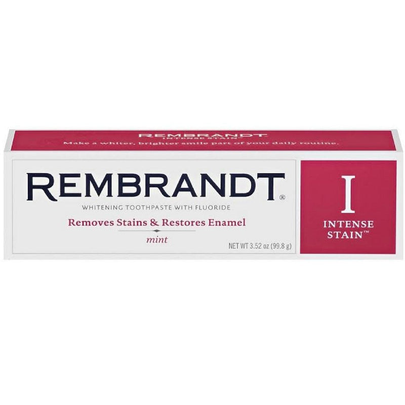 [Australia] - REMBRANDT Intense Stain Whitening Toothpaste With Fluoride, Removes Tough Stains, Rehardens And Strengthens Enamel, 3.5 Ounce - (Pack of 2) 3.52 Ounce (Pack of 2) 