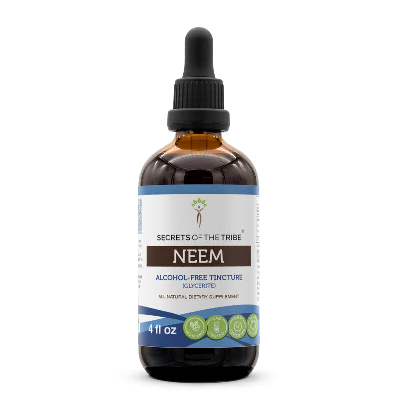 [Australia] - Secrets of the Tribe Neem Tincture Alcohol-Free Extract, Neem (Azadirachta Indica) Dried Leaf Tincture Supplement 4 oz 4 Fl Oz (Pack of 1) 