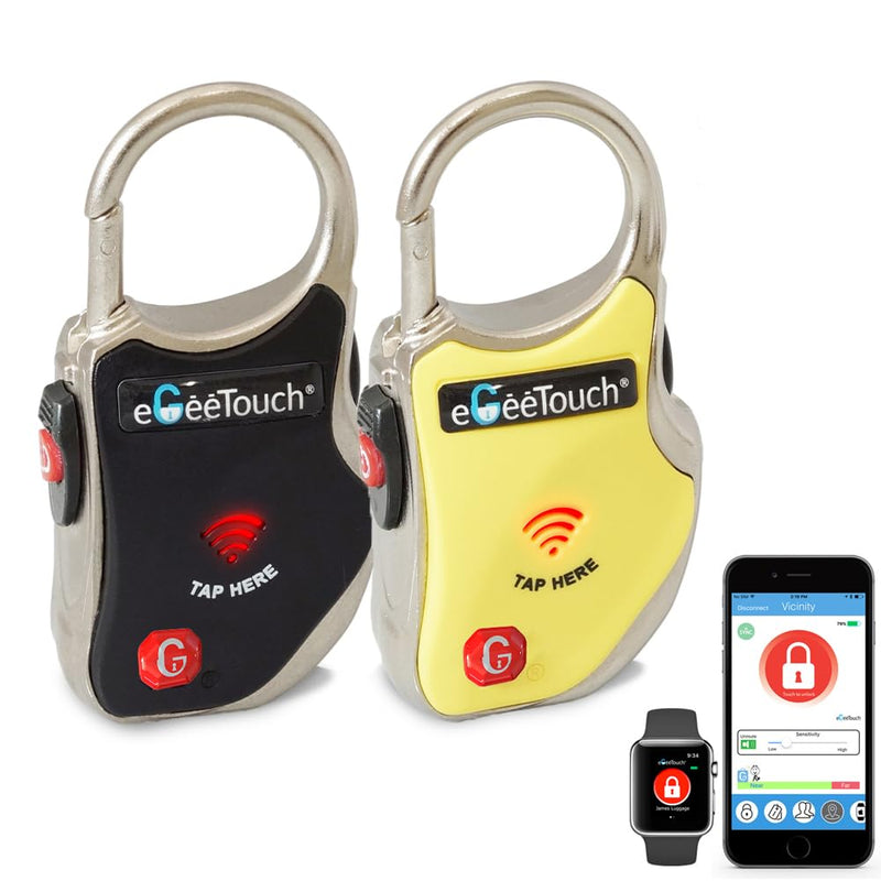 Smart Travel Lock-Secure & Track Your Luggage/Backpack Anywhere You go.. (Mix 2 Pack) One Size Mix 2 Pack