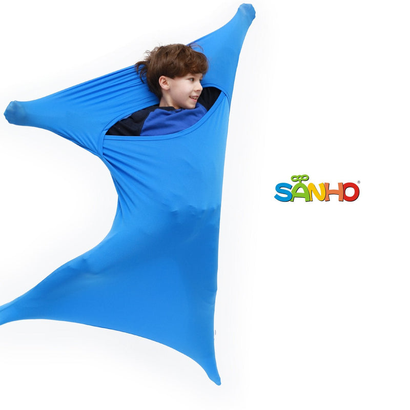 [Australia] - SANHO Premium Sensory Sock, Updated Version, Medium, 50" L x 24" W, Good for height:46"- 54" Blue 