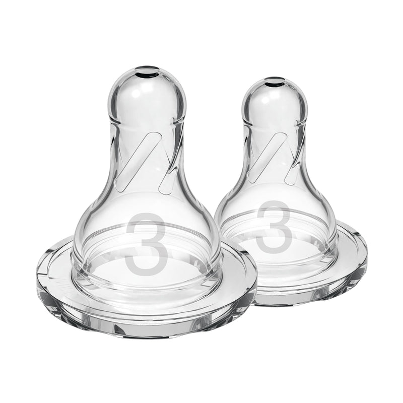 [Australia] - Dr. Brown's Dr Brown Natural Flow Level 3 Narrow Nipple Set Of 2 (6M+) Clear 