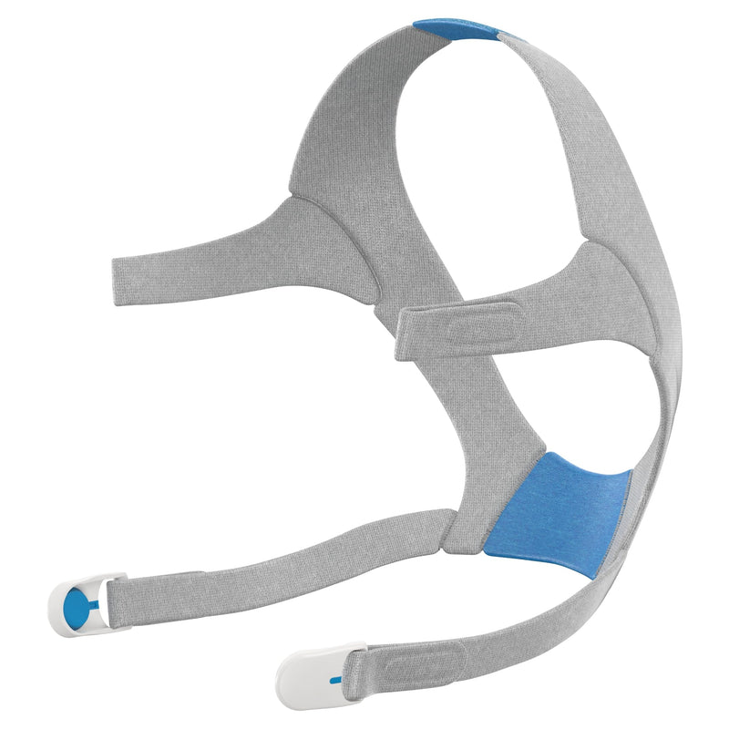 [Australia] - ResMed AirFit/AirTouch N20 Headgear - Replacement Headgear - Features Magnetic Headgear Clips - Standard/Medium, Blue 