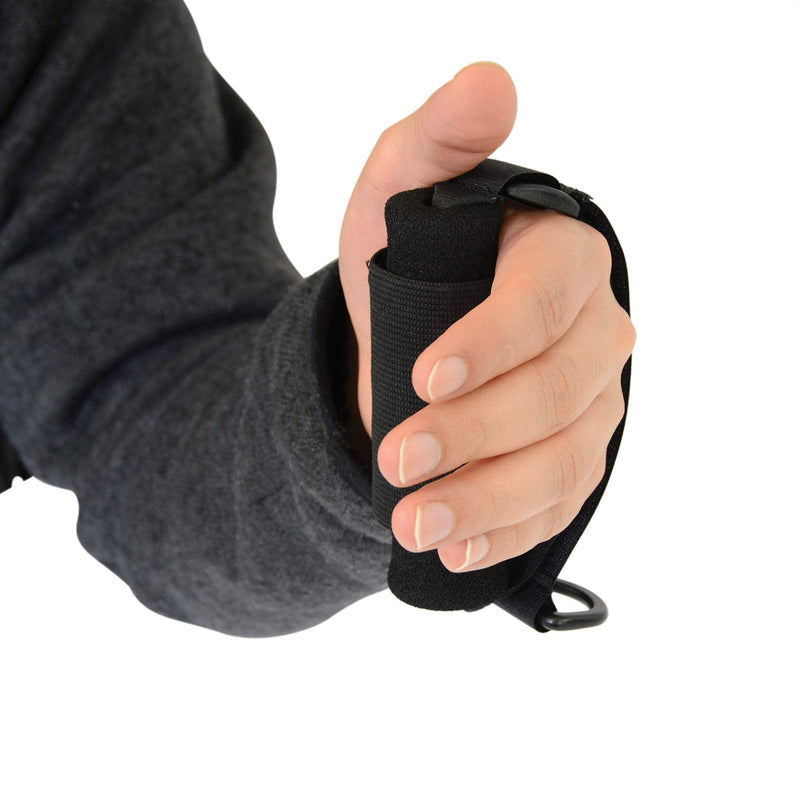 [Australia] - Sammons Preston Universal Holder Strap for Elderly, Hand Cuff with Pocket for Holding Cutlery, Pens, Toothbrushes, & Daily Living Tools, Adjustable Velcro Implement Holder for Weak Grip and Arthritis 1 