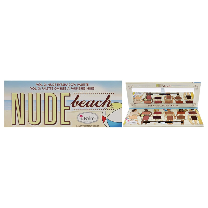 [Australia] - theBalm Nude Beach Eyeshadow Palette, Durable Long-Lasting, Professional Cosmetic Set, 12 Eye-Popping Shades, Triple-Milled Pigments 0.382 Oz 