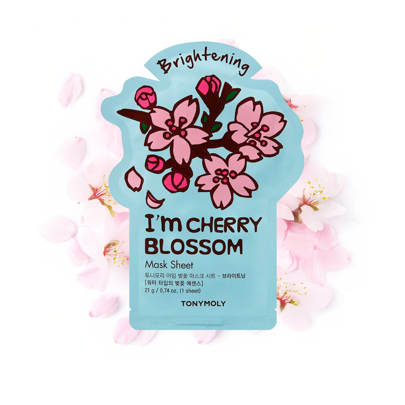 TONYMOLY I’m Pearl Luminating Sheet Mask Cherry Blossom, 1 Pack