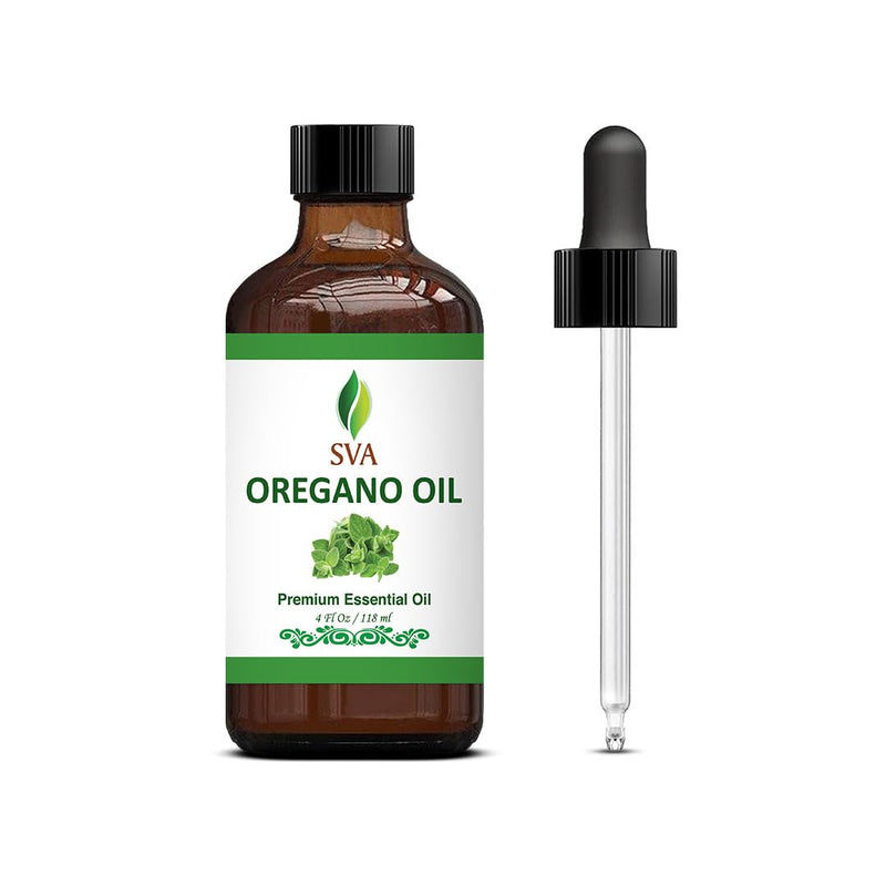 [Australia] - SVA Oregano Essential Oil 4 oz (118 ml) | Very Strong | Premium Essential Oil with Dropper for Diffuser, Dental care, DIY products & Massage 4 Fl Oz (Pack of 1) 