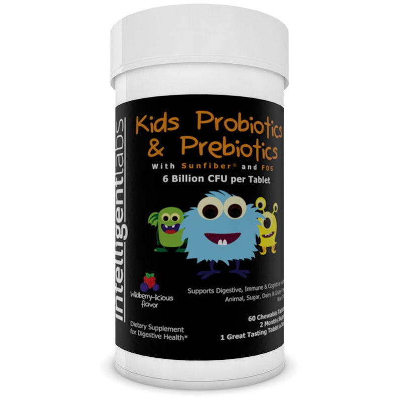 [Australia] - 6 Billion CFU Kids/Children's Probiotics with Prebiotics, Sunfiber and Fos, for 10x More Effectiveness. One A Day Great Taste Chewable Probiotic, 2 Months Supply Per Bottle 