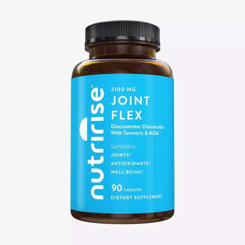 [Australia] - NutriRise Glucosamine Chondroitin Quercetin & MSM with Turmeric Curcumin 2100mg Triple Strength Joint Support Supplement for Women & Men with Boswellia & Bromelain, Gluten Free, Non GMO, 90 Count 