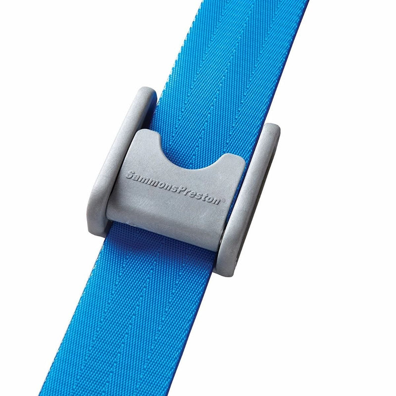 Sammons Preston Quick Clean Gait Belt, 72" Long, Blue, Polyethylene Buckle, Secure Mobility Transfer Assist Device for Patient Transport To Bed, Chair, Car, Caregiver & Nurse Medical Safety Aid