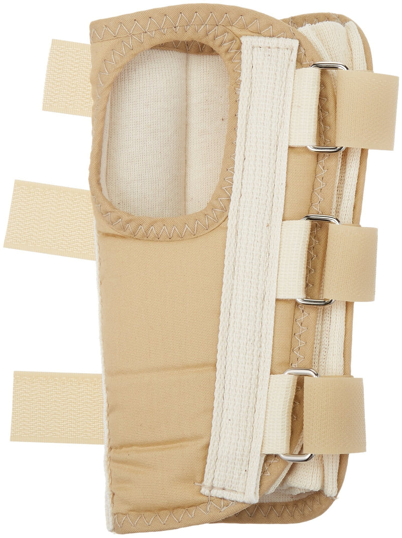 [Australia] - Rolyan Regular Length Enlarged Thumb Hole D-Ring Wrist Braces, Right, Medium, Fixed Position Stabilizer Brace with Secure Closure for Immobilization, Recovery Treatment for Arthritis, Tendonitis 