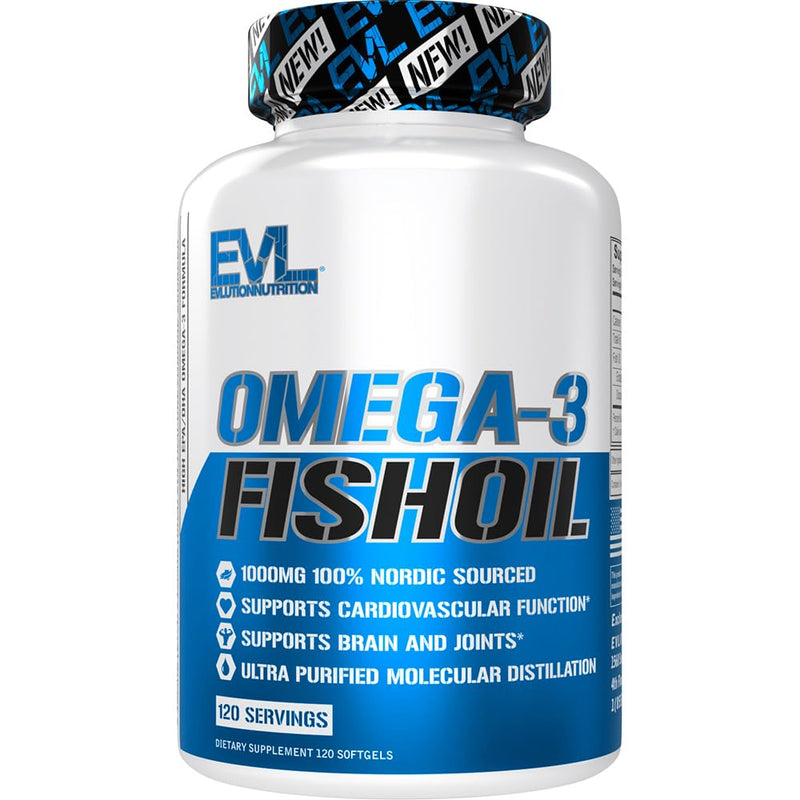 [Australia] - Evlution Nutrition Triple Strength Omega 3 Fish Oil - Burpless Fish Oil EPA DHA Omega 3 Supplement in Easy to Swallow Citrus Flavor Softgels - Enteric Coated Fish Oil Supplement - 120 Count 120 Count (Pack of 1) 