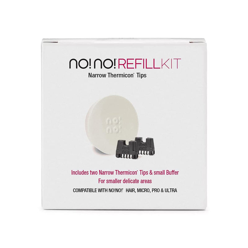 [Australia] - no!no! Thermicon Narrow Tip Refill Pack - Hair Removal for Women - Flawless Replacement Heads Attach to Device for a Smooth Hairless Face, Underarm, & Bikini Area 1 Count (Pack of 1) 