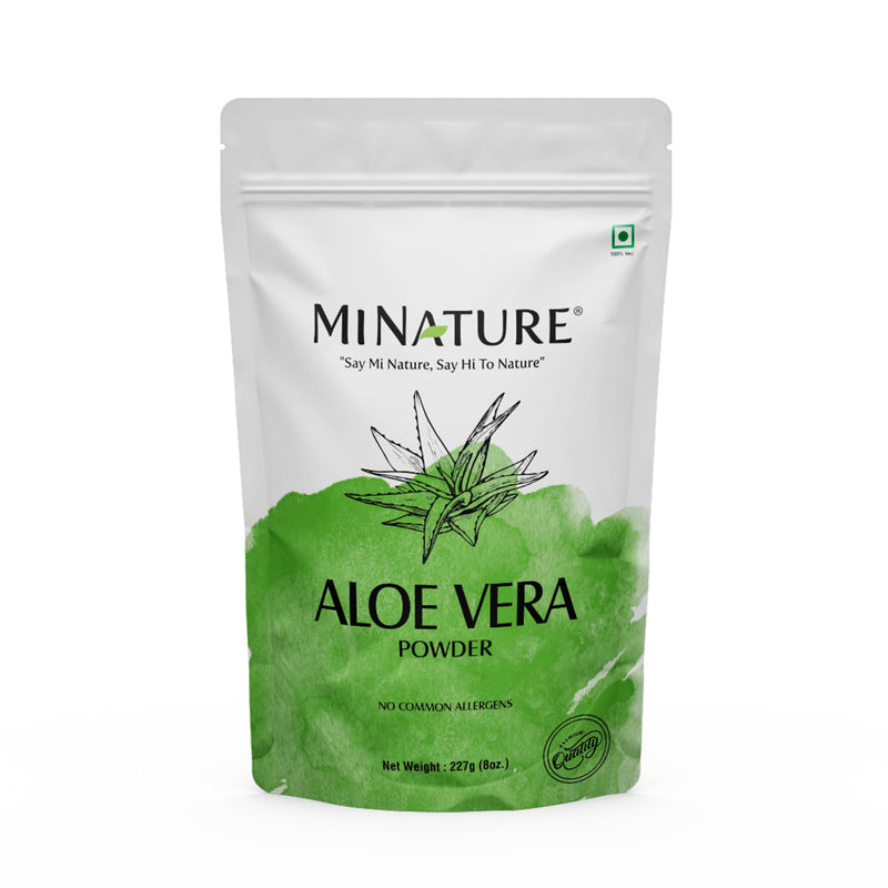 [Australia] - 100% Organic Aloe Vera Powder USDA Certified by mi Nature - 8 OZ / 227 g / 1/2 lb | Aloe Barbadensis | Vegan | Non GMO 