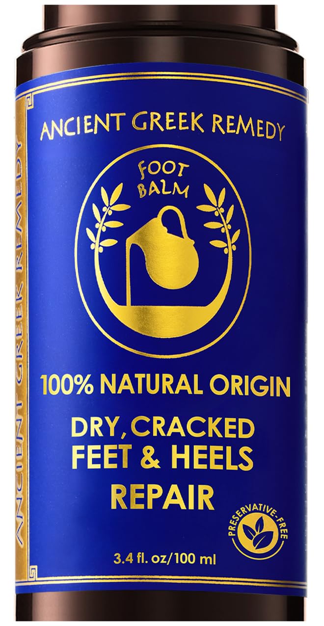 Dry Cracked Heel Repair Balm, Organic Foot Cream for Dry Feet & Callus | Deeply Moisturizes & Softens Dry Cracked Feet & Heels, Rough Dead Skin with Almond, Jojoba, Olive & Lavender Oils, Vitamin E