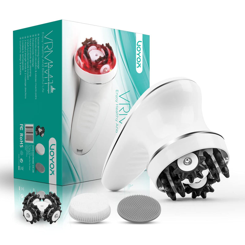 [Australia] - VOYOR Electric Cellulite Massager, Body Sculpting Machine for Arms, Belly, Legs, Waist, Buttocks, 3 Strengths for Body Cleaning and Deep Tissue Cellulite Massage, IPX7 Waterproof & Cordless VRMM1-NEW 