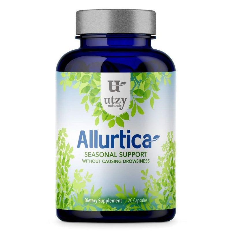 [Australia] - Allurtica | Herbal Supplement with Quercetin and Stinging Nettle | Seasonal Support for Adults & Kids | Non Drowsy | 120 Capsules 120 Count (Pack of 1) 
