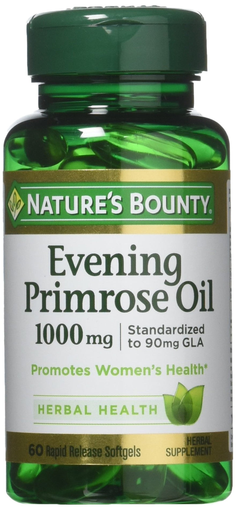 [Australia] - Nature's Bounty Evening Primrose Oil, 1000mg, 180 Softgels (3 X 60 Count Bottles) 